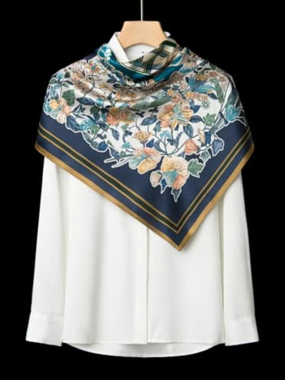 100% Mulberry Silk Scarf - 35